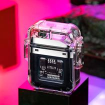 Isqueiro Plasma Luxo LED Super Potente à Prova Dágua Recarregável Bivolt