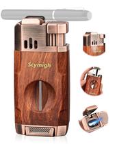 Isqueiro Scymigh All-in-One à prova de vento com suporte para cortador em V