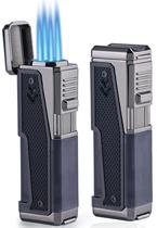 Isqueiro TOMOLO Quadruple Jet Flame recarregável x2 preto