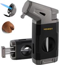 Isqueiro Torch HONEST com Jet Flame Black à prova de vento