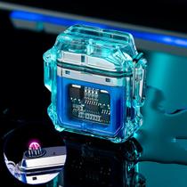 Isqueiro Transparente Elétrico LED Recarregável Bivolt à Prova D'água - LAURUS