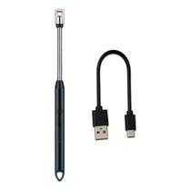 Isqueiro USB Recarregável com Pescoço Flexível e Corpo em Aço Inox Resistente