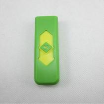 Isqueiro USB Recarregável - Verde com amarelo - Generic