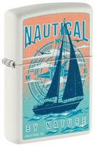 Isqueiro Zippo Buck Wear Design Náutico Branco Fosco Isqueiro Zippo Buck Wear Design Náutico Branco Fosco