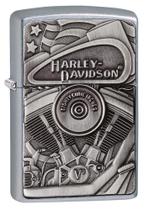 Isqueiro Zippo Harley-Davidson Motor Flag Emblem Street Chrome