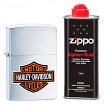 Isqueiro Zippo HD Logo Colorido Escovado + Fluido Zippo 125ml (200HD.H252) Isqueiro Zippo HD Logo Colorido Escovado + Fluido Zippo 125ml (200HD.H252)