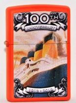 Isqueiro Zippo laranja Titanic 100 anos edição limitada 2011