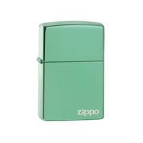 Isqueiro Zippo Logo High Polish Green Pocket Lighter