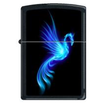 Isqueiro Zippo Phoenix-Burning Blue Black Matte 0249