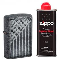 Isqueiro Zippo Stars abd Stripes design 49485 Fluído Zippo Incluso