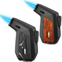 Isqueiro Zoocura Single Jet Flame recarregável, pacote com 2