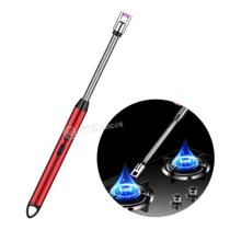 Isqueiros Acendedores Eletrônico Flexível com USB Recarregável Rotação 360 Graus em Aço Inoxidável TB1904VM