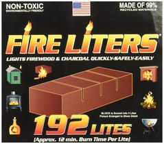 Isqueiros FIRE LITERS, pacote 192, Fireplace Starter