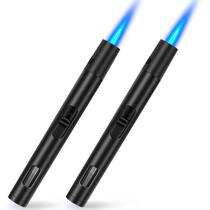 Isqueiros Tocha LcFun 2 Unidades Recarregáveis à Prova de Vento com Chama de Jato Isqueiros Tocha LcFun 2 Unidades Recarregáveis à Prova de Vento com Chama de Jato
