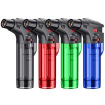 Isqueiros Tocha TOPKAY Kit com 4 Unidades Recarregáveis a Butano à Prova de Vento Isqueiros Tocha TOPKAY Kit com 4 Unidades Recarregáveis a Butano à Prova de Vento