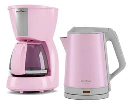 it Cozinha Britânia Bkt88 Cafeteira+chaleira Elétrica Rosa