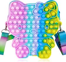 It Purse Bag para meninas de Natal, Push Bubble Popping Pops Its Sensory Fidget Bags Hangdbag Popet Wallet para adolescentes, Olá presente para adolescentes de um ano de idade azul roxo