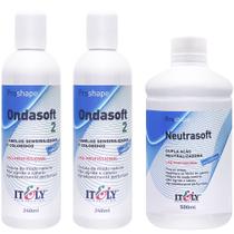Itely Kit c/2 Ondasoft nº2 - Cabelos Sensibilizados e Quimicamente Tratados 240 ml + 1 Neutrasoft 500 ml