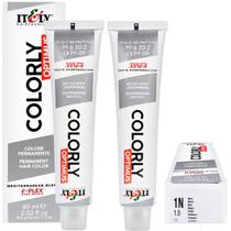 Itely Kit c/2 Tintas Colorly 1N Preto 60g Itely Kit c/2 Tintas Colorly 1N Preto 60g