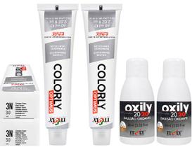 Itely Kit c/2 Tintas Colorly 3N Castanho Escuro 60 ml + 2 Oxily 20 Volumes 60 ml Itely Kit c/2 Tintas Colorly 3N Castanho Escuro 60 ml + 2 Oxily 20 Volumes 60 ml