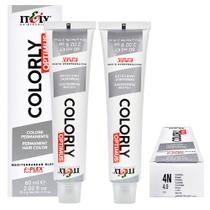 Itely Kit c/2 Tintas Colorly 4N Castanho 60 ml Itely Kit c/2 Tintas Colorly 4N Castanho 60 ml