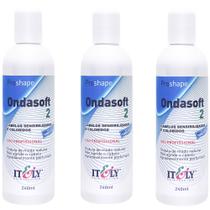 Itely Kit c/3 Líquidos de Permanente Ondasoft nº 2 - Cabelos Sensibilizados e Quimicamente Tratados 240 ml