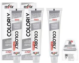 Itely Kit c/3 Tintas Colorly 5NI Castanho Claro Intenso 60 ml