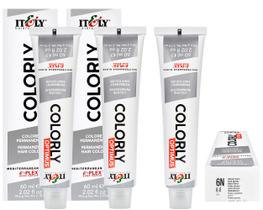 Itely Kit c/3 Tintas Colorly 6n Louro Escuro 60 ml