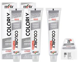 Itely Kit c/3 Tintas Colorly 6n Louro Escuro 60 ml