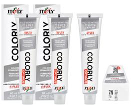 Itely Kit c/3 Tintas Colorly 7n Louro 60 ml