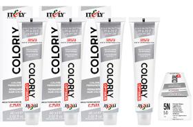 Itely Kit c/4 Tintas Colorly 5N Castanho Claro 60 ml