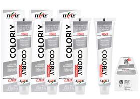 Itely Kit c/4 Tintas Colorly 6N Louro Escuro 60 ml Itely Kit c/4 Tintas Colorly 6N Louro Escuro 60 ml