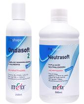 Itely Kit Líquido de Permanente Ondasoft nº2 - Cabelos Sensibilizados e Quimicamente Tratados 240 ml + Neutrasoft 500 ml