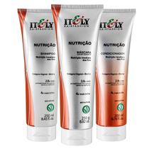 Itely Kit Tratamento Nutrição Shampoo Condicionador e Máscara 250g 3 Itens