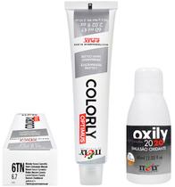 Itely Tinta Colorly 6TN Louro Escuro Canela 60 ml + Oxily 20 Volumes 60 ml