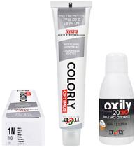 Itely Tinta Colorly Optimus 1N Preto + Oxily 20 Volumes 60 ml