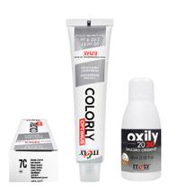 Itely Tinta Colorly Optimus 7C Louro Cinza 60 ml + Oxily 20 Volumes 60 ml