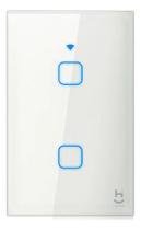Iterruptor Touch Inteligente Wi-Fi 2 Tecla Alexa Siri TuyI - Branco