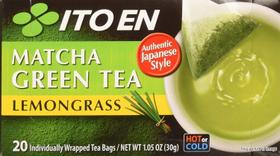 ITOEN, chá verde, matcha, capim-limão, pacote com 8, tamanho 20 unidades