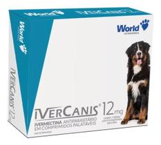 Ivercanis 12mg c/ 4 Comprimidos - WORLD