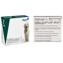 Ivercanis 3 Mg 4 Comprimidos - Vermífugo Para Cães Ivercanis 3 Mg 4 Comprimidos - Vermífugo Para Cães
