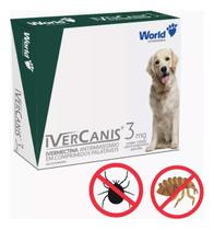 Ivercanis 3mg Protege Contra Pulgas Carrapatos C/4cp Cães - WORLD