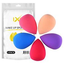 IXO 5 Pack Multi-Color Makeup Beauty Sponge, Beauty Product Blending Sponge, Makeup Sponge Blender Para Líquido, Creme E Pó
