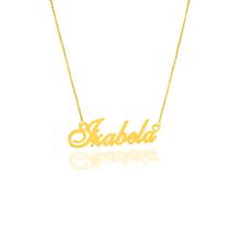 Izabela colar de nome folheado a ouro 18k