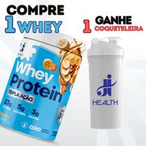 J I Health Whey Protein com Creatina e Glutamina 720g, Suplemento Alimentar para Atletas