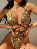 J0701-Biquíni Bikini Maiô Bojo Amarração Cavado Brilho Sexy J63 J0701-Biquíni Bikini Maiô Bojo Amarração Cavado Brilho Sexy J63