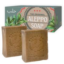 Jabón de Alepo en Barra CAJA 4 PARA EL CUERPO 60% Laurel, 40% Aceite de Oliva 198g x2