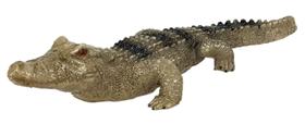 Jacare de Resina Pequeno Enfeite de Jardim