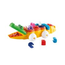 Jacaré Didático brinquedo das letras e números 58 cm