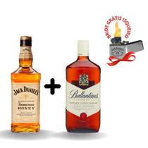 Jack Daniel's Honey com Balantines bebidas álcoolica iqueiro